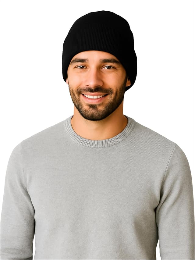 Detalle de Bonnet d’hiver DonDon Bonnet Homme/Femme en maille tricot – design classique