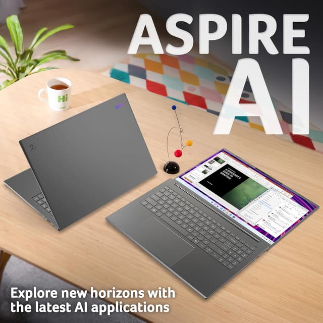 Detalle de Acer Aspire 16 AI A16-52M Copilot+ laptop (Core Ultra 7, 16GB RAM, 1TB SSD) with 16in WUXGA+ OLED