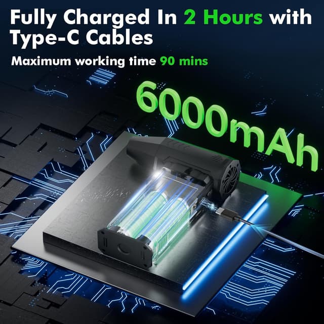 Thumbnail 5 de XJUGEZ Elektrische Staubgebläse 130.000 U/min