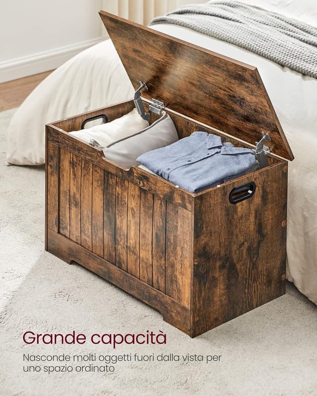 Detalle 2 de VASAGLE Cassapanca contenitore 40 x 76 x 48 cm