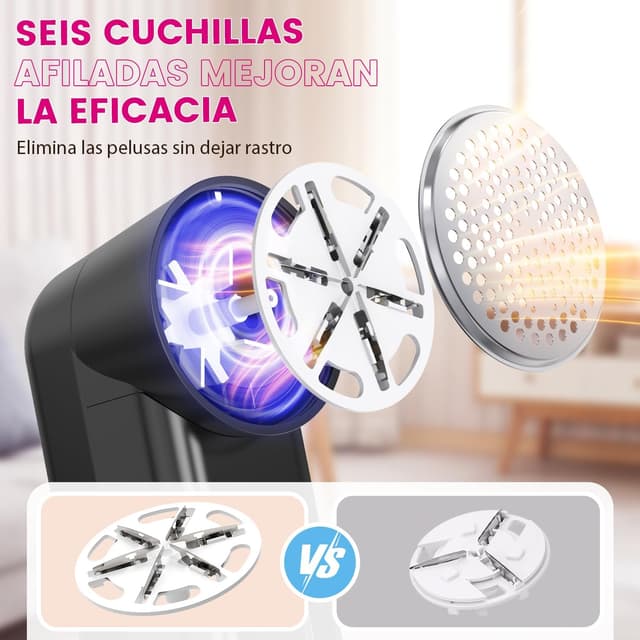 Detalle 2 de Ziitty Quita Pelusas eléctrico Pantalla LCD