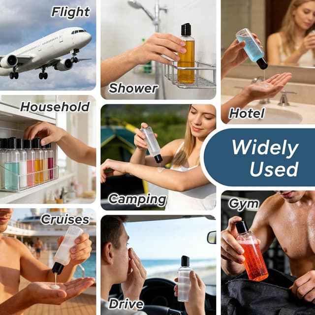 Detalle de Owlyee Travel Bottles 3.4 oz for TSA