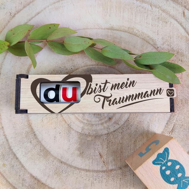 Thumbnail 2 de Du bist mein Traummann Schokoriegel Geschenkbox 🍫