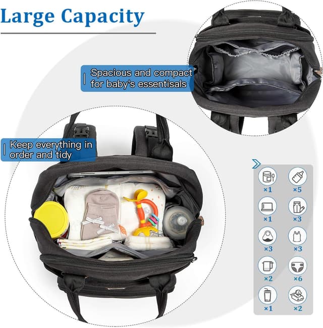 Thumbnail 6 de Dikaslon Sac à Langer Bebe 42x30x20