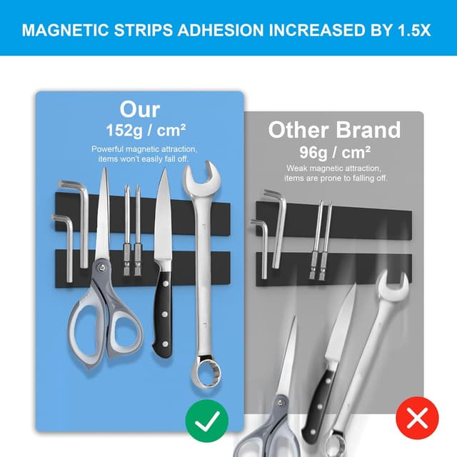 Thumbnail 1 de Magnetic Strips with Adhesive Backing 10 pack 🧲
