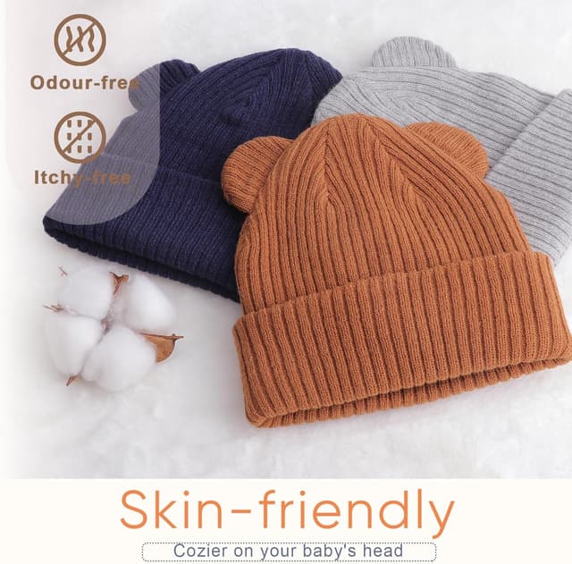 Thumbnail 2 de DRESHOW Toddler Beanie with Bear Ears 0–24 months