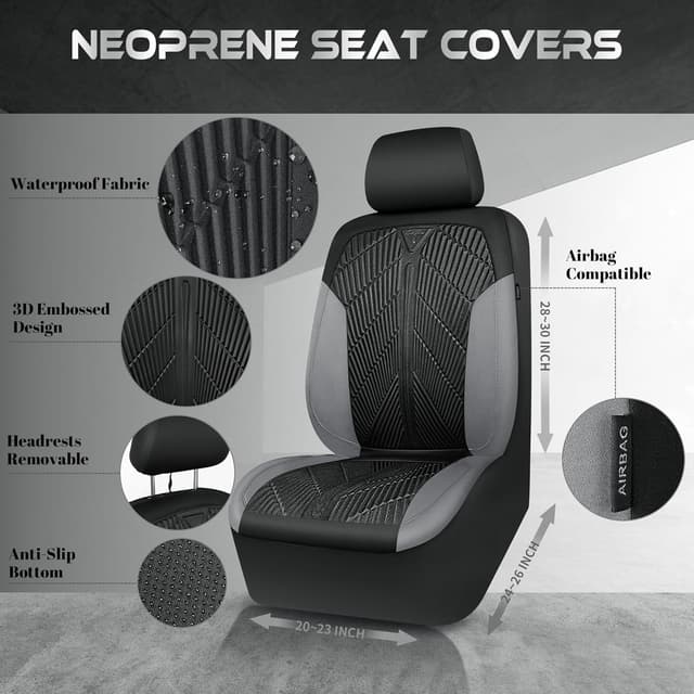 Thumbnail 2 de CAR PASS Neoprene Front Seat Covers Waterproof