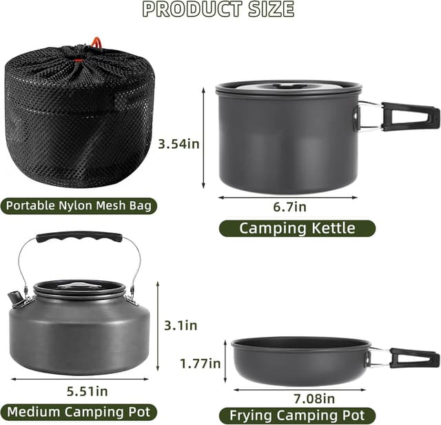 Thumbnail 5 de aiGear Camping Kochgeschirr Set