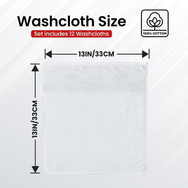 Thumbnail 2 de Infinitee Xclusives Wash Cloths 13x13 Pack of 12