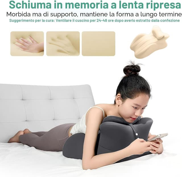 Detalle de JOVELL Cuscino a cuneo Memory Foam 58x38 cm