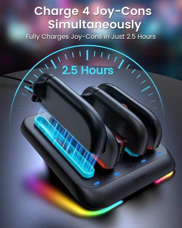 Detalle de TRANSNOVO Ladestation für Nintendo Switch 2