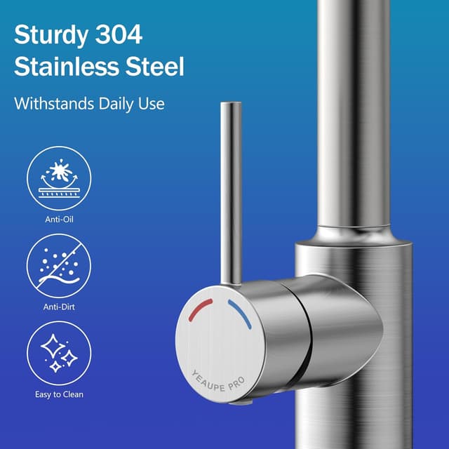 Thumbnail 5 de YEAUPE PRO Grifo Cocina Extraible con caño giratorio 360°