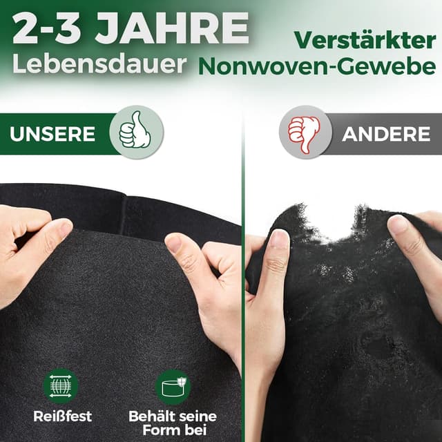 Detalle 2 de T4U Kartoffel Pflanzsack 27 L, 5er Set