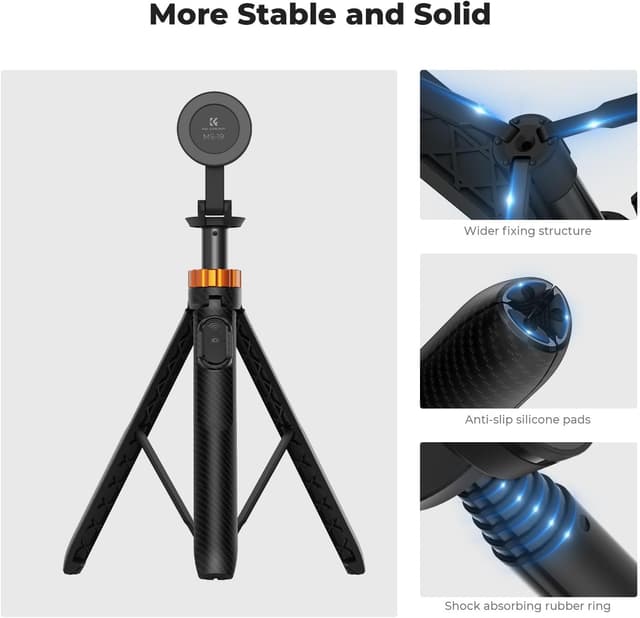 Thumbnail 4 de K&F CONCEPT 63" Phone Selfie Stick Tripod with Remote 🎥