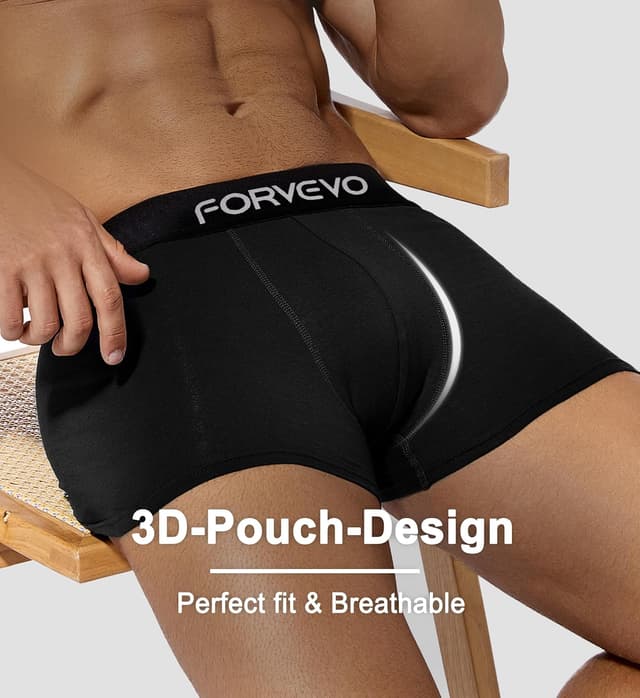 Detalle 2 de FORVEVO 12er Pack Herren-Boxershorts aus Baumwolle (S–4XL) – atmungsaktiv, ohne juckende Etiketten