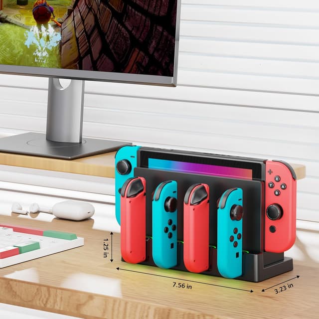 Thumbnail 5 de Switch Joycon Ladestation 4 Ladeschlitze