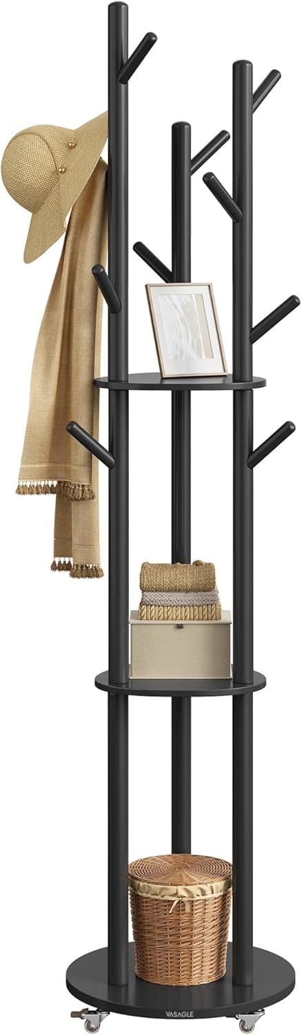 Detalle de Attaccapanni VASAGLE da terra RCR023B01 con 11 ganci