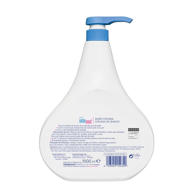 Detalle 2 de Sebamed Baby Baño Espuma 1 L