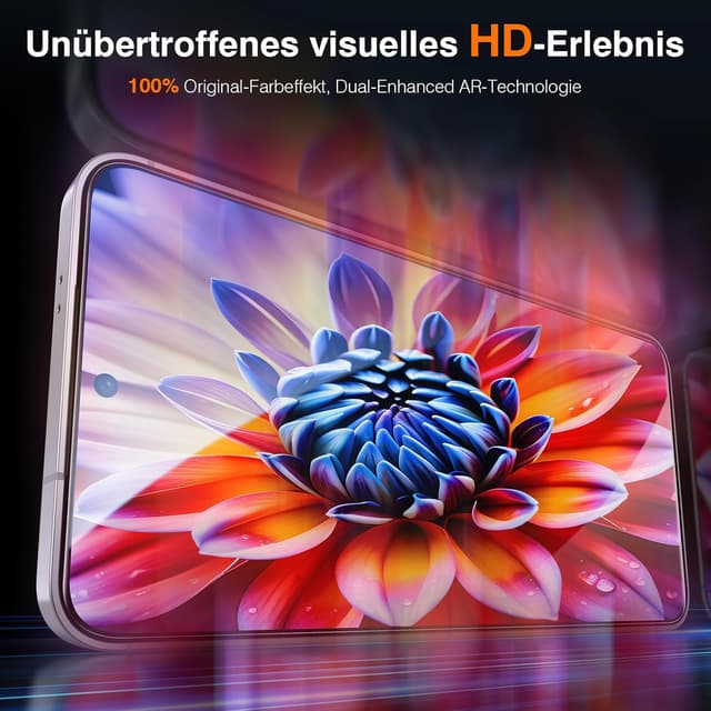 Detalle de LK 2 Pezzi Vetro Temperato per Samsung Galaxy S25/S24 con rimozione polvere e durezza 9H