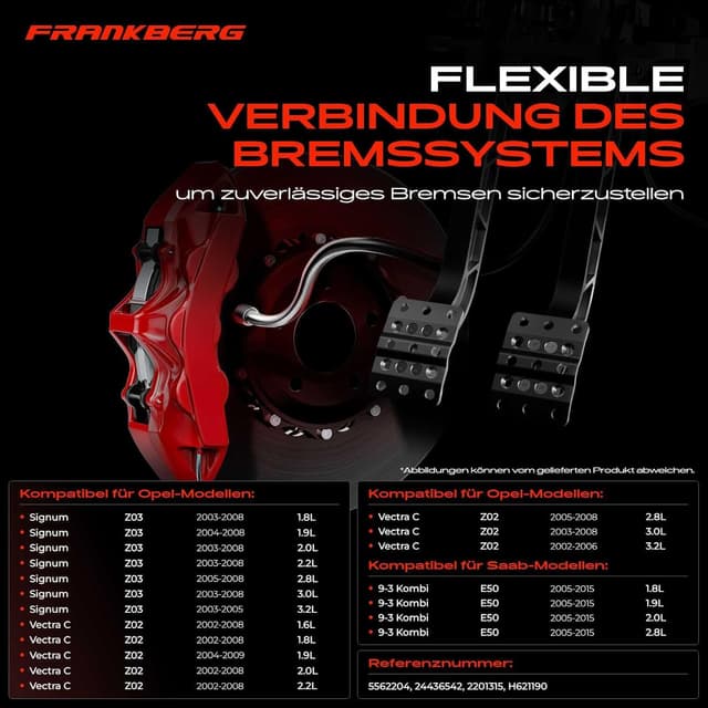 Thumbnail 2 de Frankberg 1x Bremsschlauch hinten 332 mm