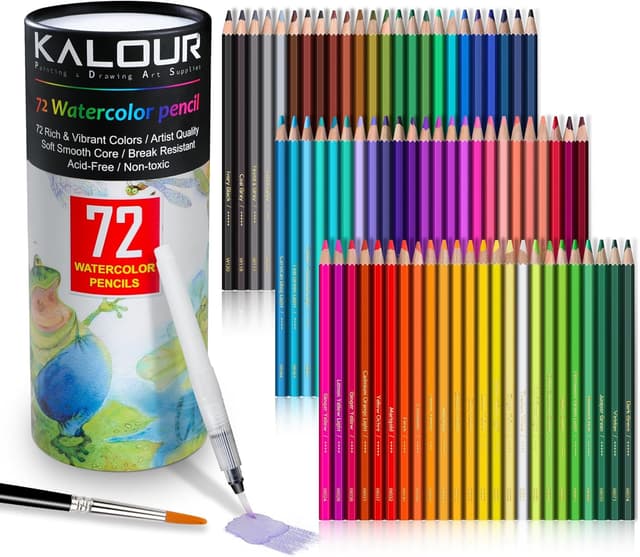Detalle de KALOUR Matite acquerellabili 72 colori per arte e libri da colorare ✏