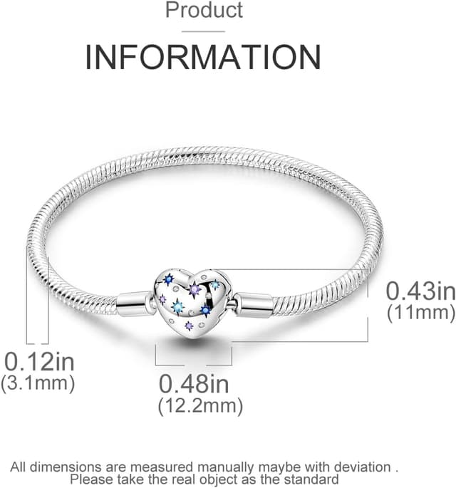 Detalle 2 de Pandach Damen-Armband aus 925 Sterling Silber – Schlangen-Gliederarmband im Moments-Stil