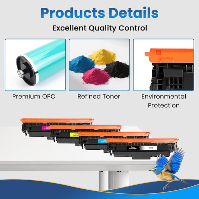 Detalle de Toner Jhaan 069H (MF752cdw) compatible Canon : noir, cyan, jaune, magenta