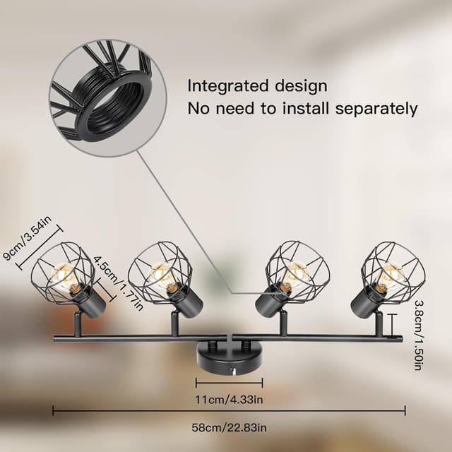 Thumbnail 2 de Dehobo Lámpara de Techo Ajustable 4 focos LED