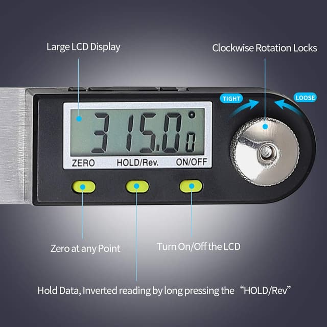 Detalle de Digital angle finder 0-360° LCD protractor