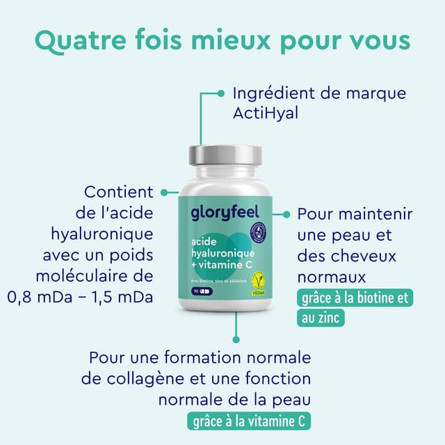 Detalle 2 de Acide Hyaluronique 500 mg, 90 gélules