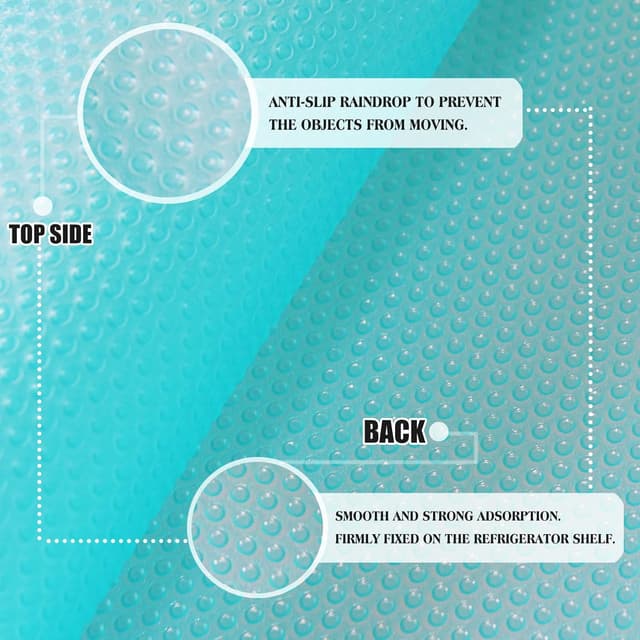 Detalle de Daixers 10-Pack Washable Fridge Liner Mats (Food-Grade EVA, Blue)