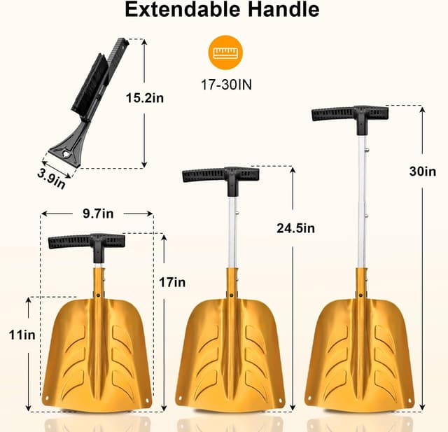 Thumbnail 3 de ARTIPOLY Snow Shovel 76 cm extendable ❄️🛠