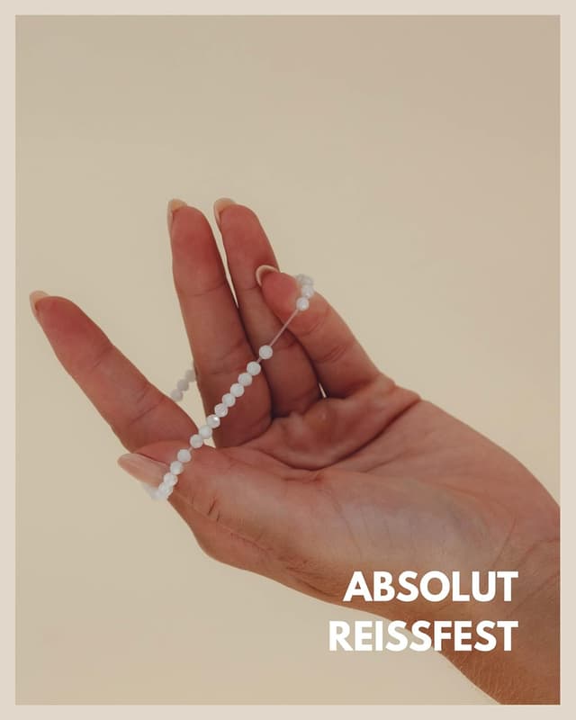 Detalle de GD GOOD.designs Armband Damen mit echten Natursteinen und 925-Silber-Zwischenperle (facettierte 4-mm-Edelsteinperlen)