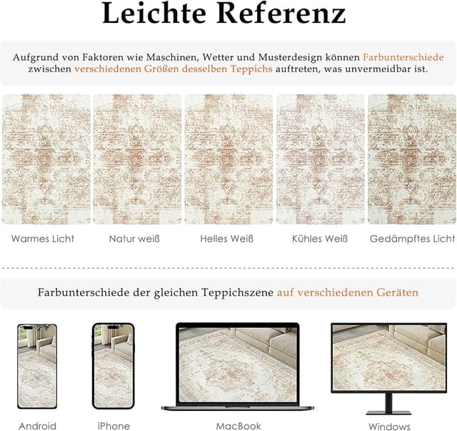 Thumbnail 1 de HUGEAR Vintage Creme Teppich 60x90cm 🏠