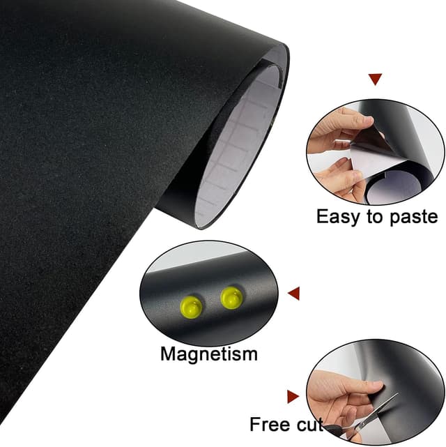 Detalle 2 de Magnetische selbstklebende Tafelfolie 100 x 200 cm (inkl. Magnetfolie, Kreide & Magneten)