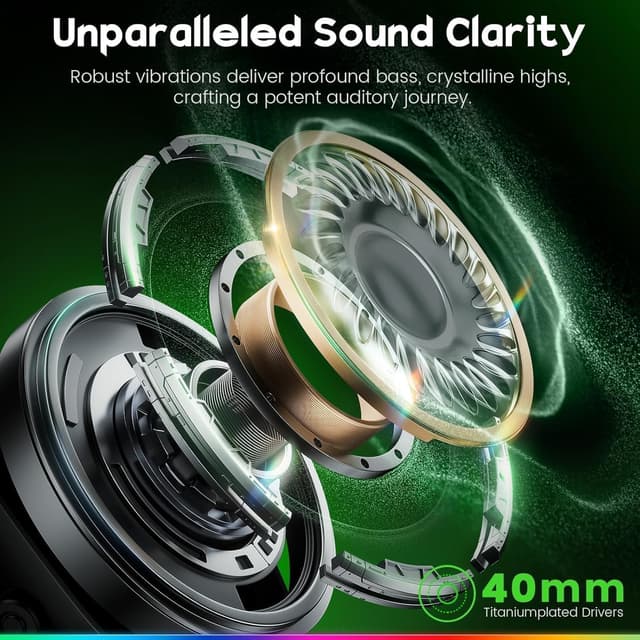 Thumbnail 5 de WESEARY Wireless Gaming Headset Bluetooth 5.4