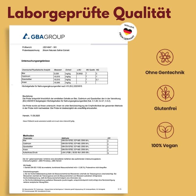 Detalle 2 de Bloom Naturals Beauty Supplements Safran Extrakt 160