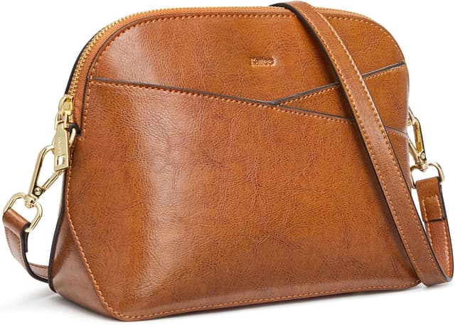 Thumbnail 6 de Kattee borsa a tracolla in vera pelle da donna con tracolla regolabile e 8 tasche