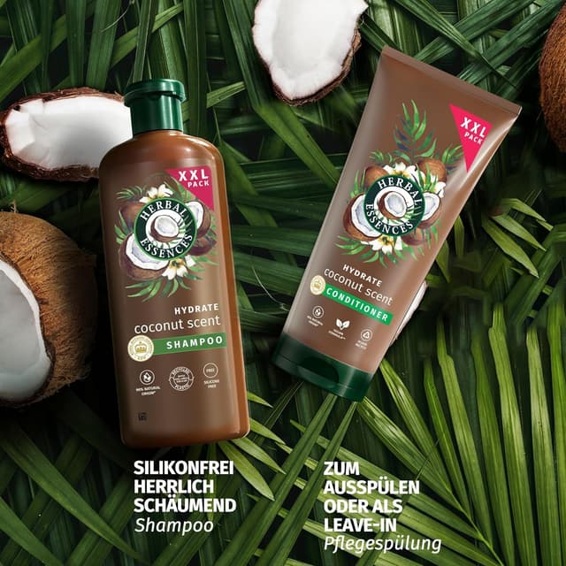 Thumbnail 6 de Herbal Essences Hydrate Feuchtigkeits Shampoo & Conditioner-Set mit Kokosduft (680 ml + 2×350 ml)