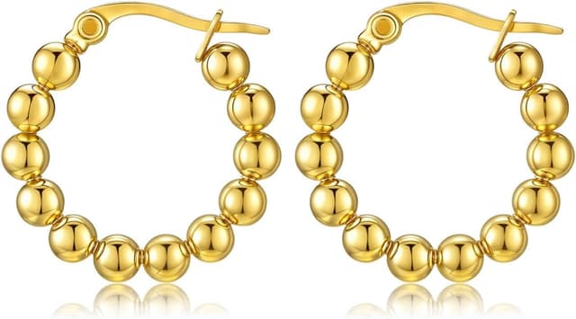 Detalle de PiercingJak Gold Creolen 15 mm Huggie