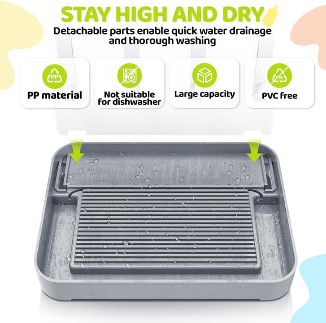 Detalle 2 de Dayacoco Baby Bottle Drying Rack – Holds 12 Bottles