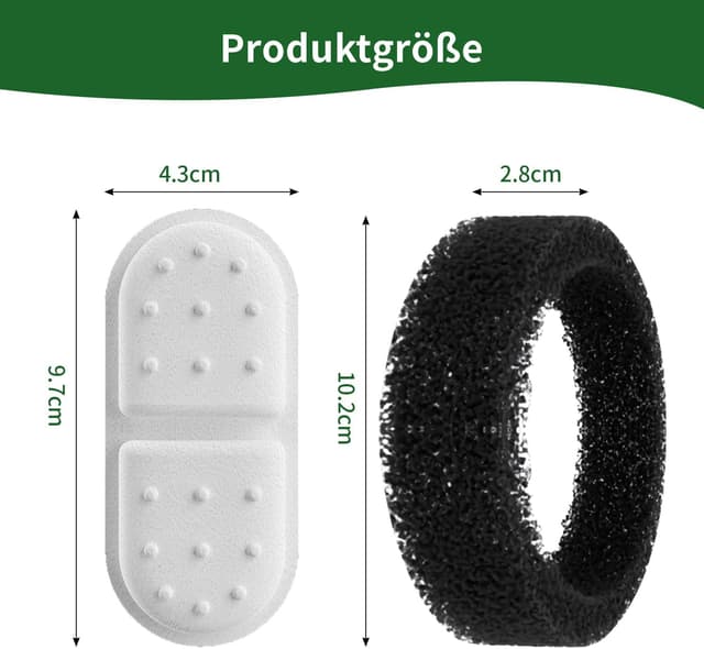 Detalle de APAUK Ersatzfilter & Schwämme für Katzen- und Trinkbrunnen aus Edelstahl (8+8) – kompatibel mit APFSS-3201