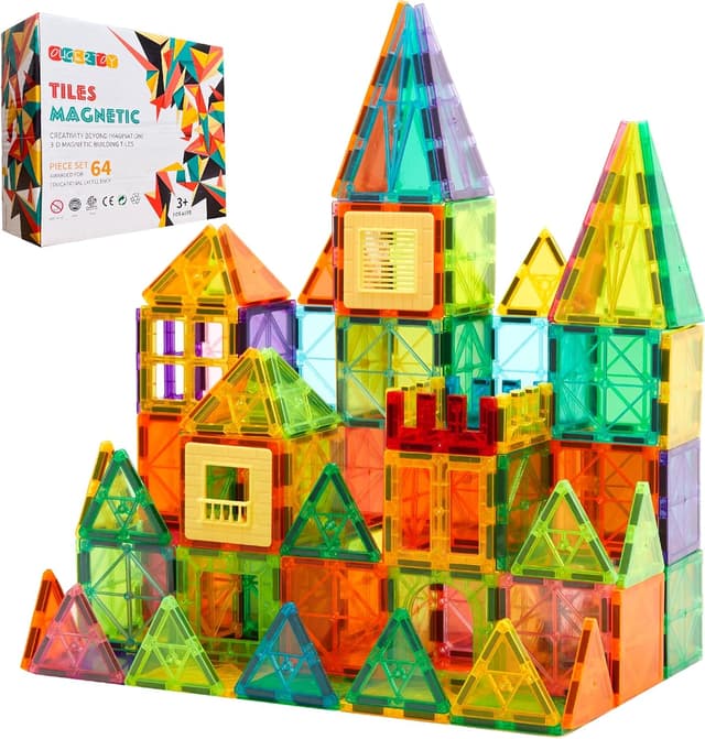 Thumbnail 5 de OugerToy 104PCS Magnetic Tiles 🧩