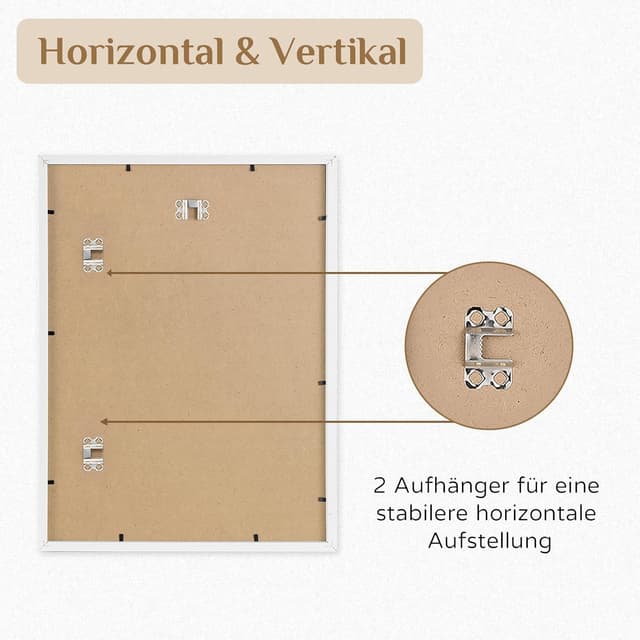 Thumbnail 6 de Walasis Bilderrahmen 30x40 cm Weiß (3er-Set) mit Acrylglas – Holzrahmen für Poster & Collagen
