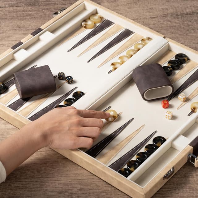 Detalle de Lingle Backgammon set 15 inch travel game