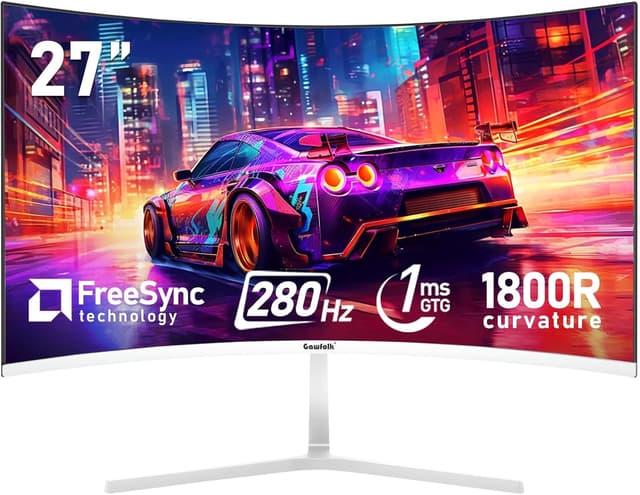 Detalle de Gawfolk 27 Inch 280Hz curved gaming monitor