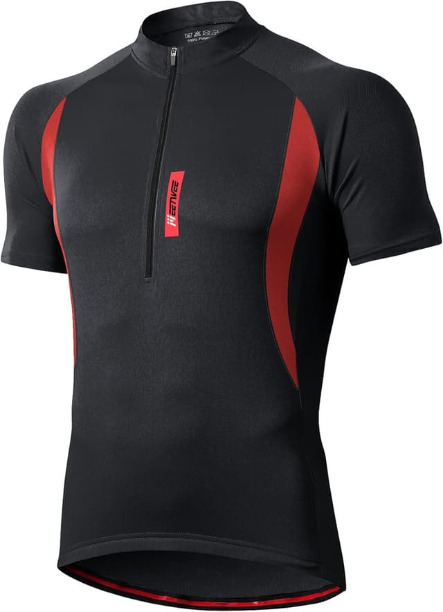 Detalle de MEETWEE Magliette Ciclismo Uomo: maglia MTB traspirante con pannelli in rete e inserti riflettenti