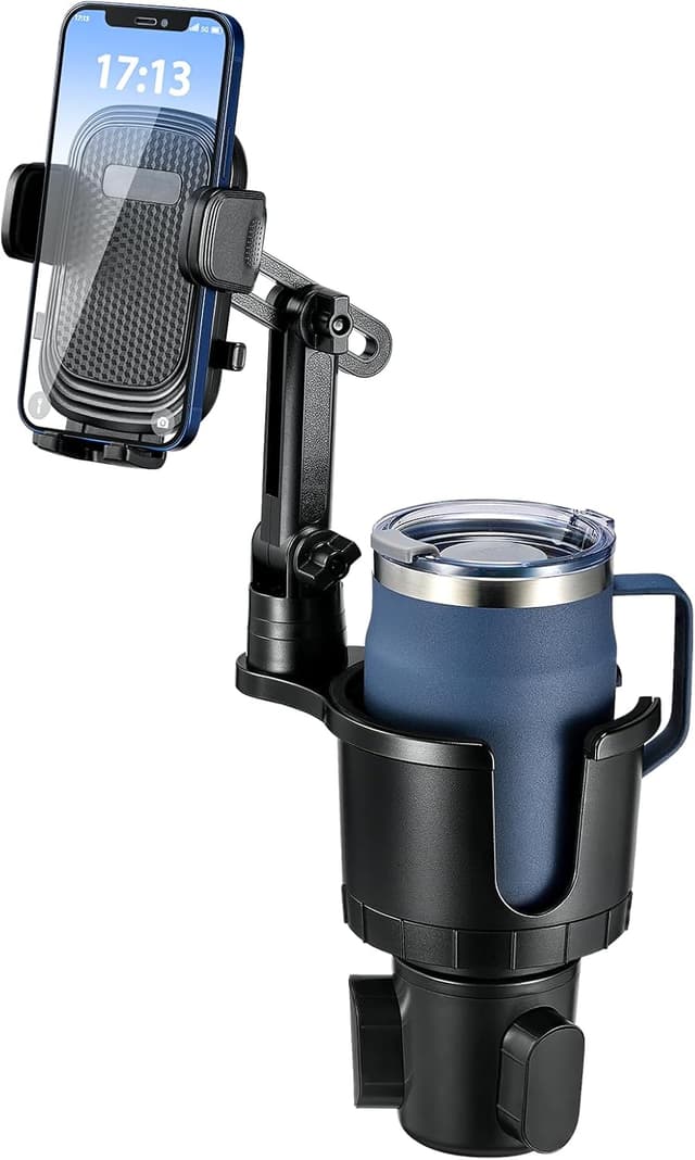 Detalle de This Hill adjustable car cup holder expander with phone mount (up to 7-inch phones)