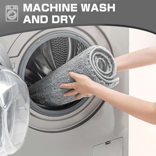 Thumbnail 5 de wyewye Microfibre Bath Mat 40x60cm Grey