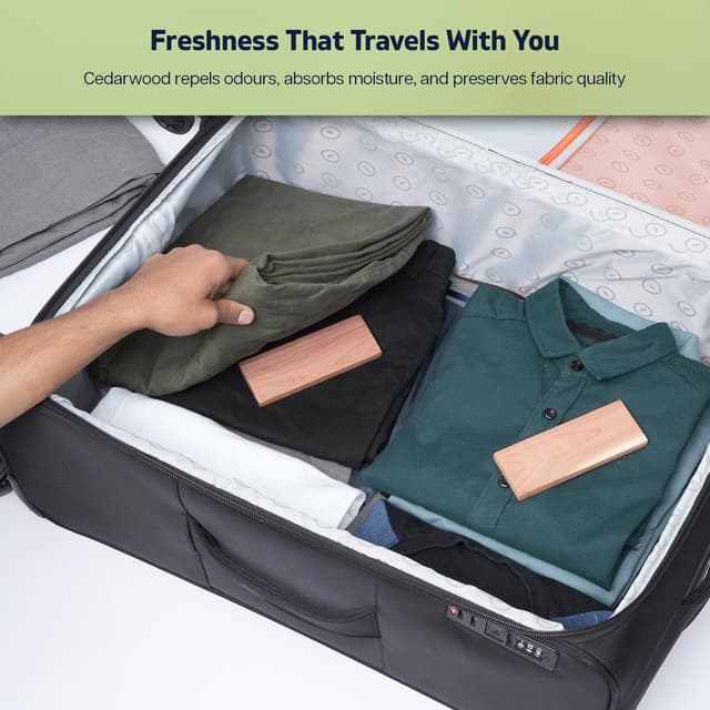 Thumbnail 6 de Pack of 8 Cedarwood hanging moth repellent blocks for wardrobes and drawers